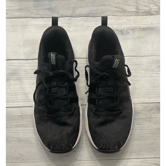 Black Under Armour UA Project Rock “The Rock” Boy Shoes, Size Youth 6.5 - Picture 2 of 7